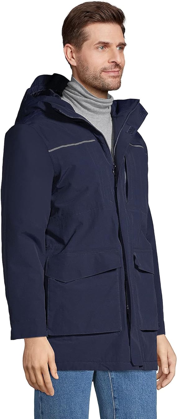 Lands' End Mens Squall Parka Radiant Navy Tall XX-Large