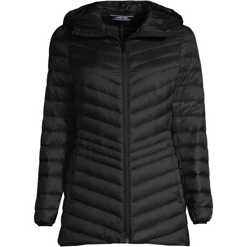 Lands' End Ladies' Ultra Lightweight Packable Down Jacket with Hood