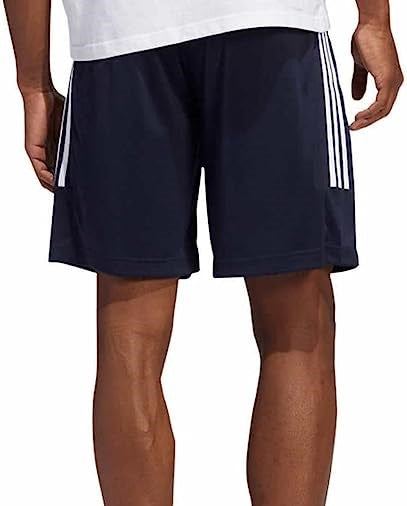 Adidas Men's 3 Stripe Shorts with Zipper Pockets