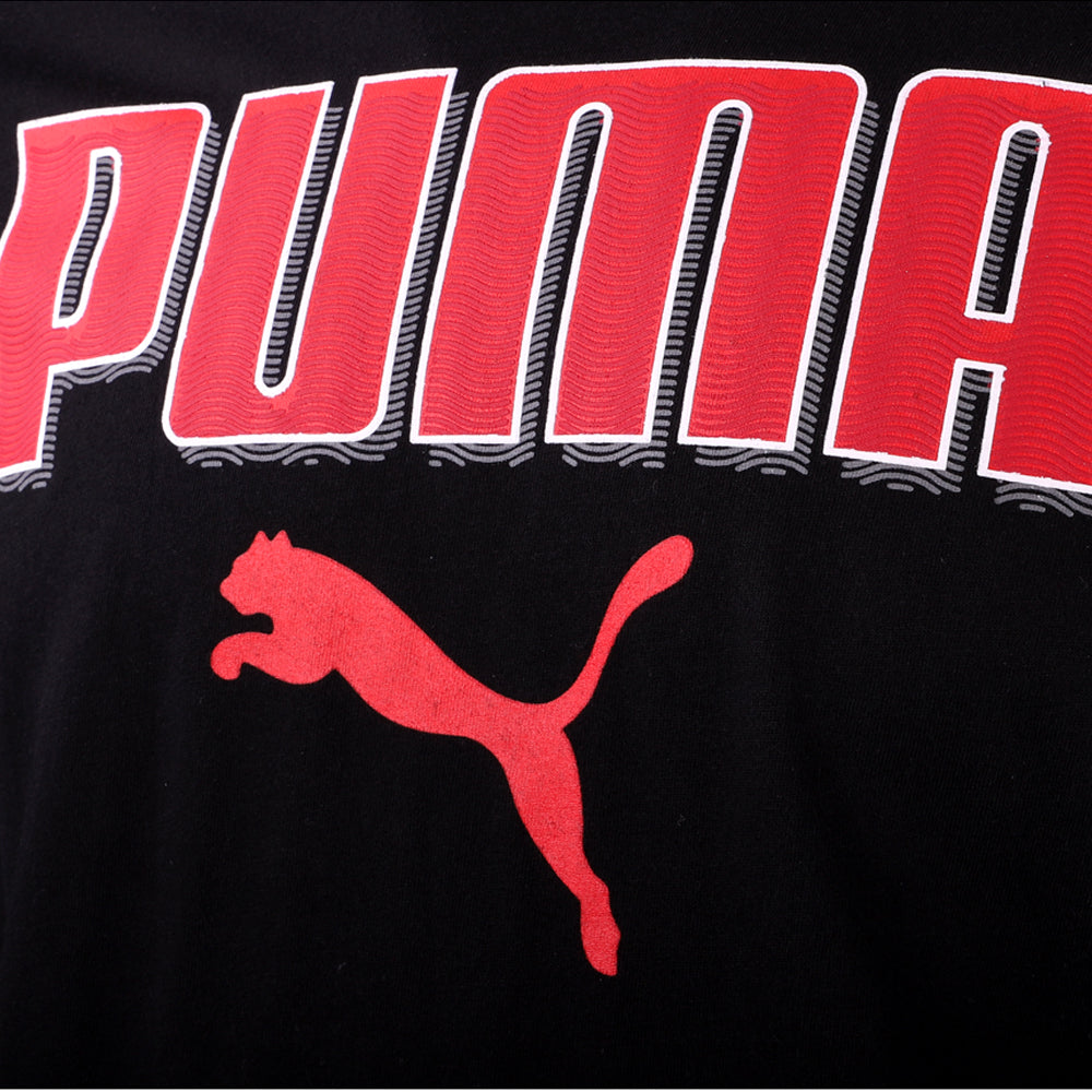 Puma Wavy Logo Men's Black Tee Shirt 587402-01