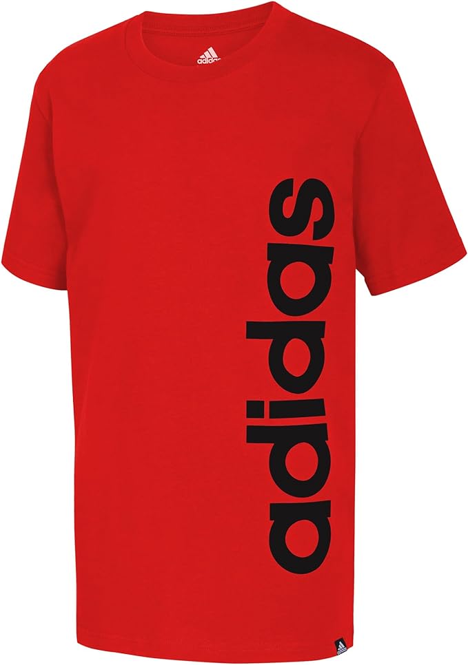 Adidas Boys' Short Sleeve Cotton Jersey Logo T-Shirt Tee AA0451 AR23