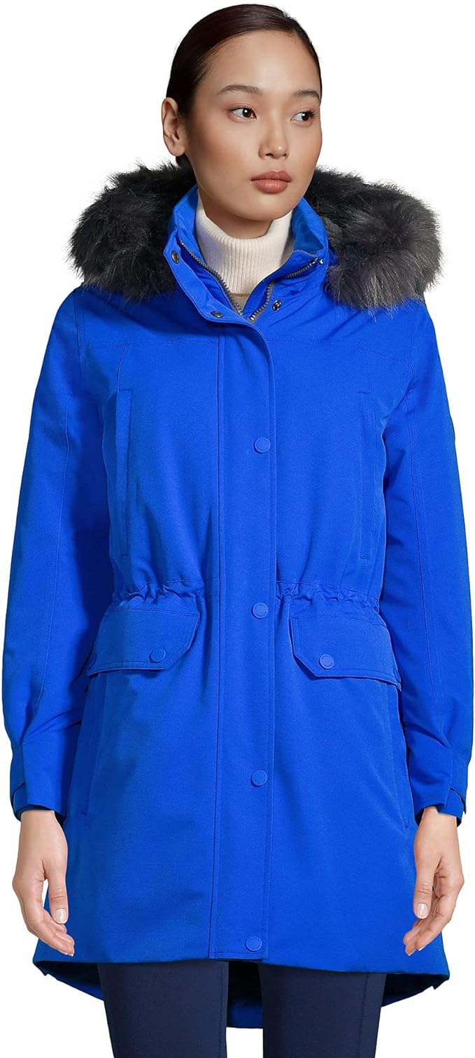 Lands' End Ladies' Expedition Waterproof Down Winter Parka with Faux Fur Hood
