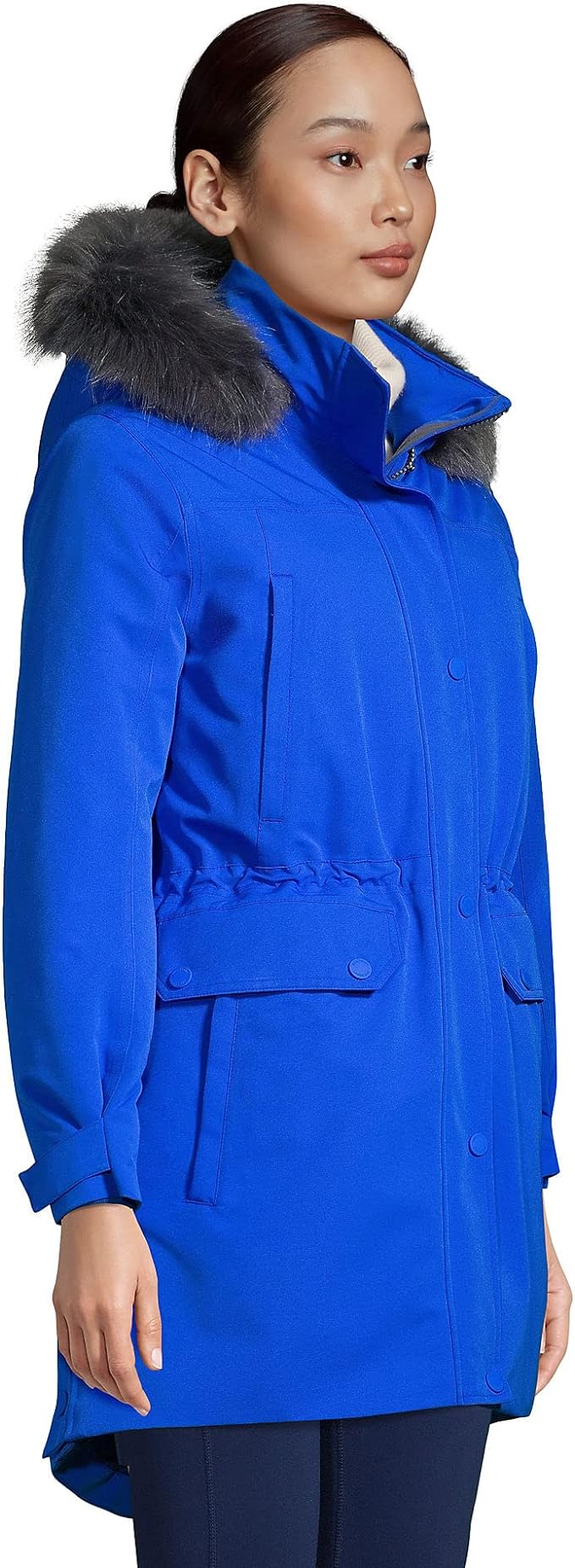 Lands' End Ladies' Expedition Waterproof Down Winter Parka with Faux Fur Hood