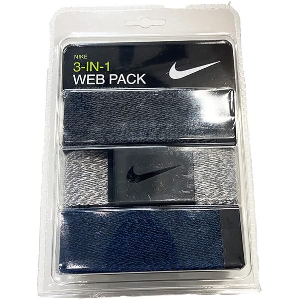 Nike Men's 3 Pack Golf Web Belt DS5006 107
