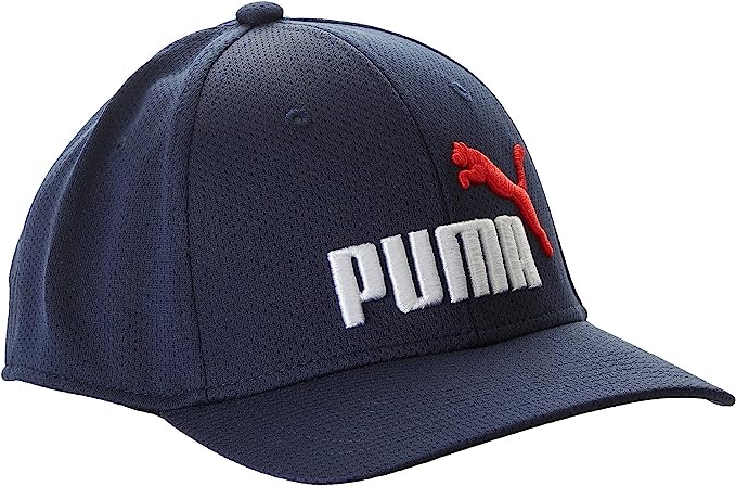 Puma Solid Color Embroidered Logo Baseball Trucker Cap