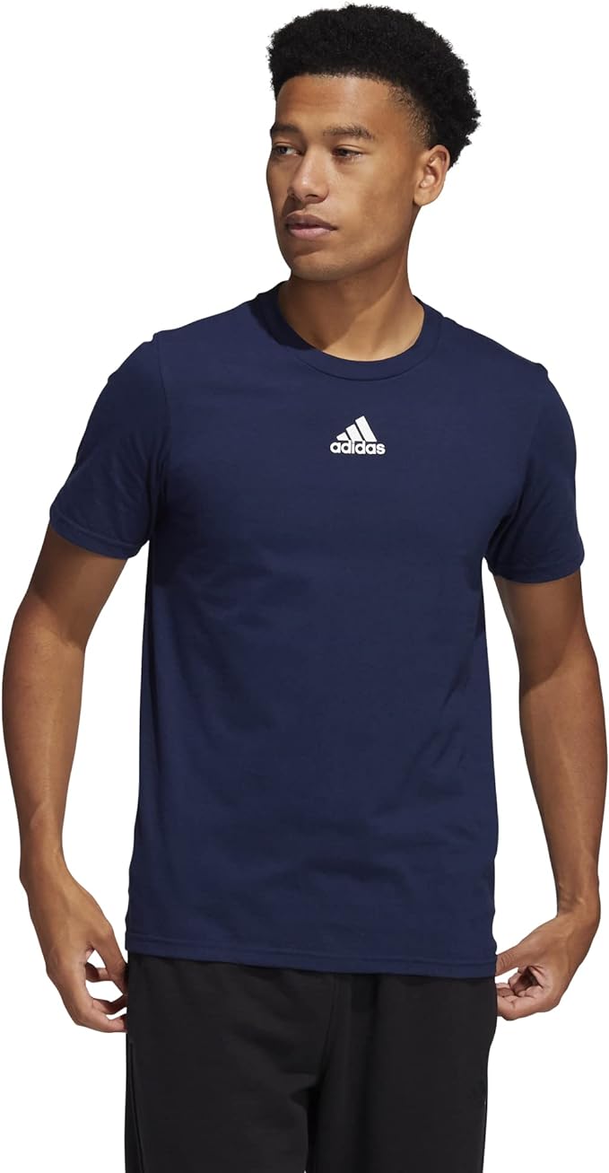 Adidas Men's Amplifier Regular Fit Cotton T-Shirt EK017 Collegiate Navy