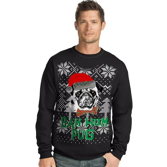 Hanes Black Christmas Sweater "Buh HumBug"