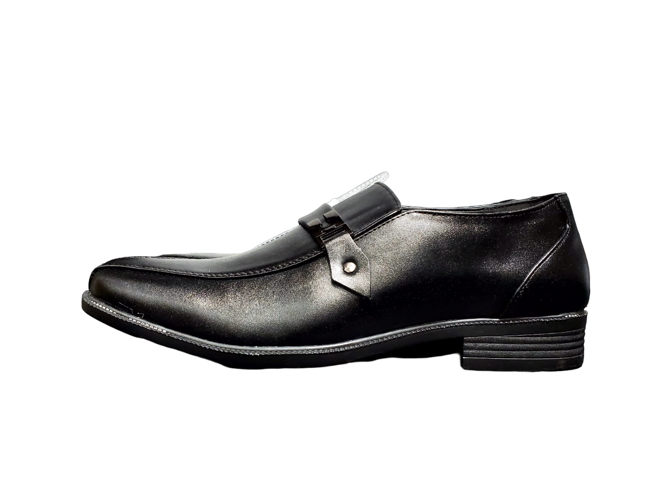 Marco Vitale Collezione Mens Black Dress Shoes No lace