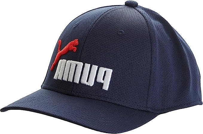 Puma Solid Color Embroidered Logo Baseball Trucker Cap